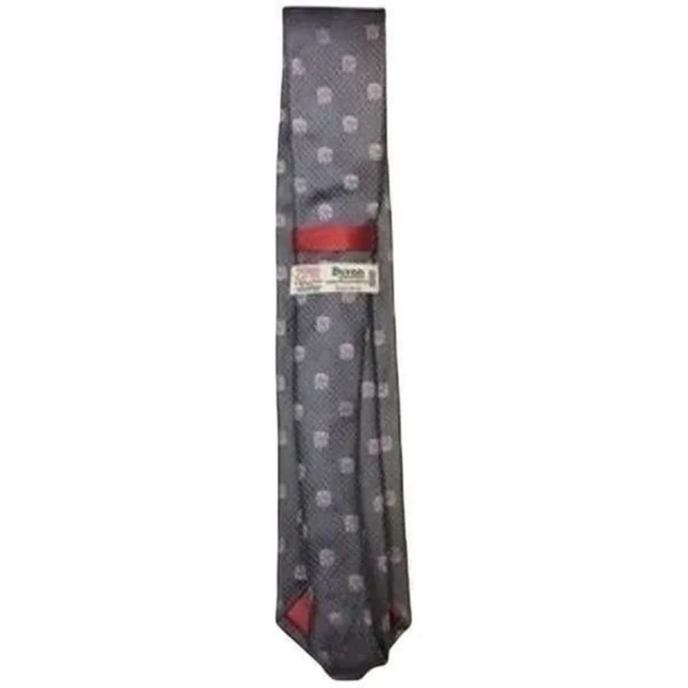 Byron British Style Gray Silk Necktie‎ Men's Tie Hand Made Italy